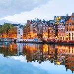 Amsterdam houses near canal